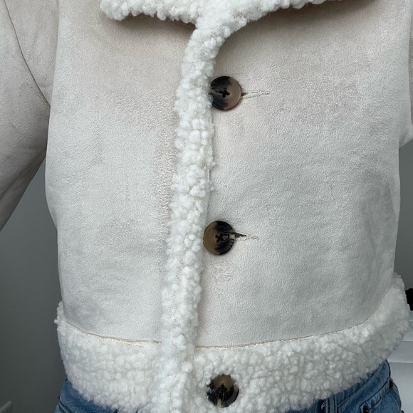 suede and sherpa coat - Picture 4 of 8